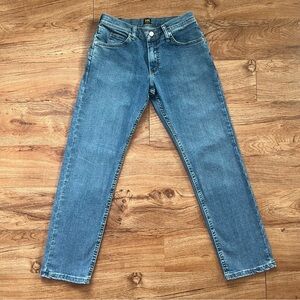Lee Boys Blue Jeans Relaxed Fit Tapered Leg Size 16 Adjustable Waistband